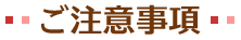 ご注意事項